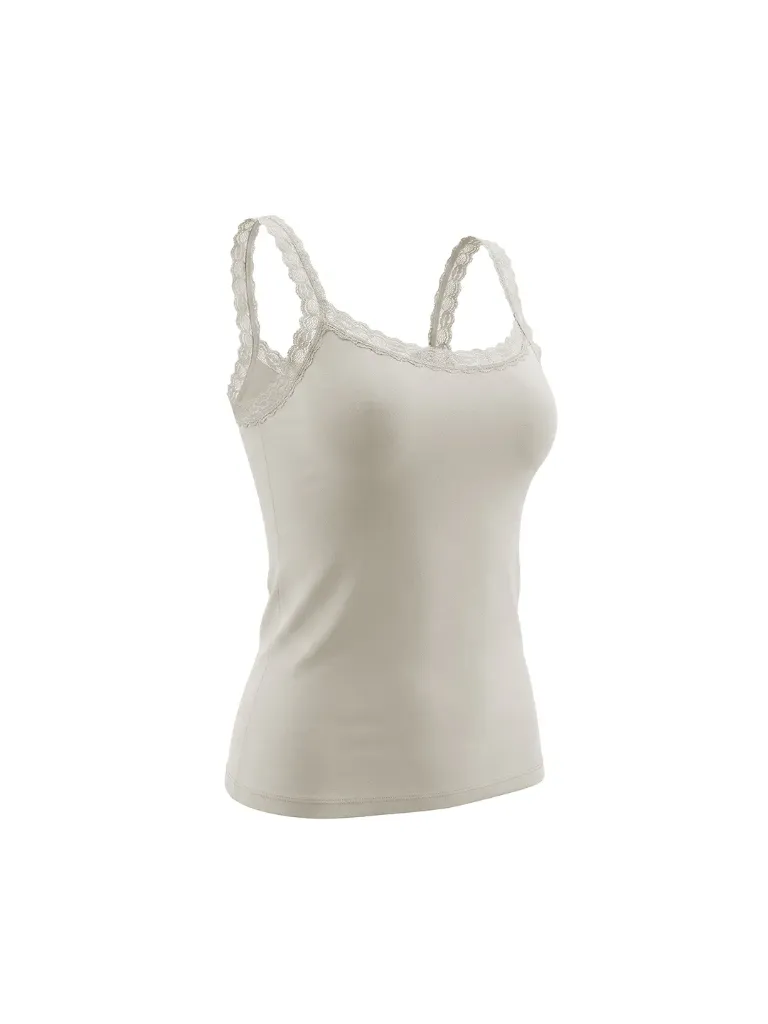 Serava – Square Neck Micro Modal Camisole (S, Ivory)