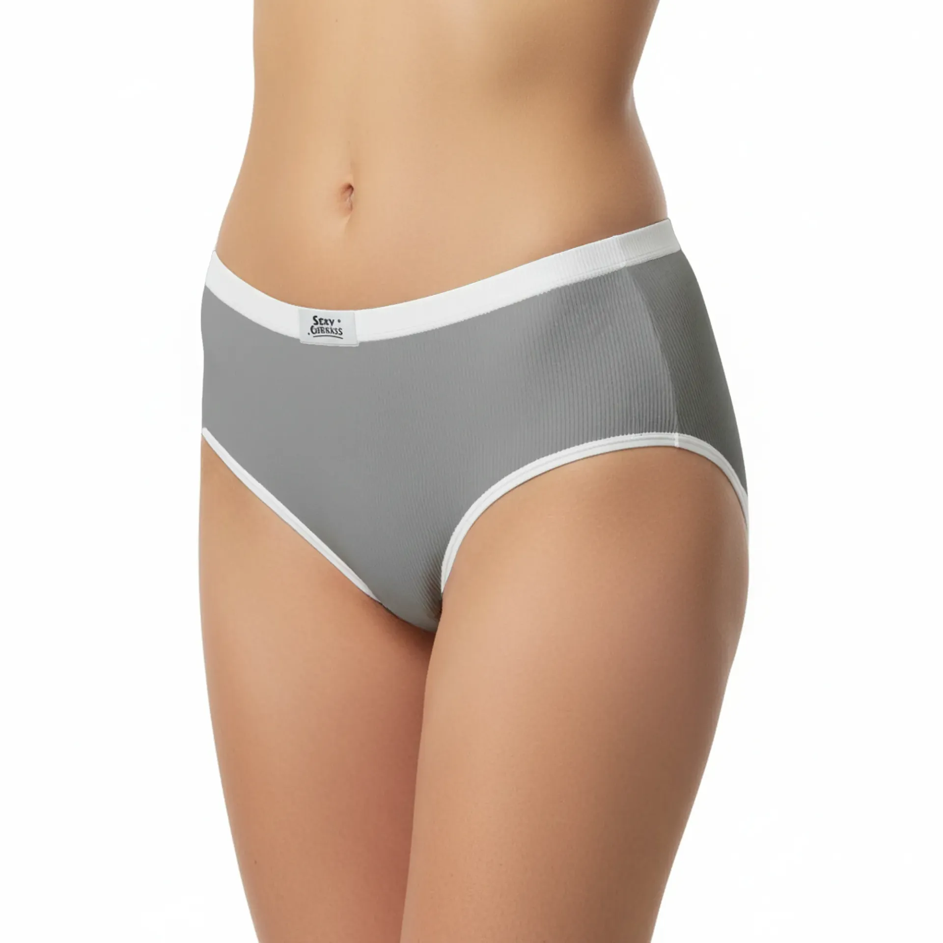 Cotline - Cotton Comfort Panty (S, Concrete Grey)